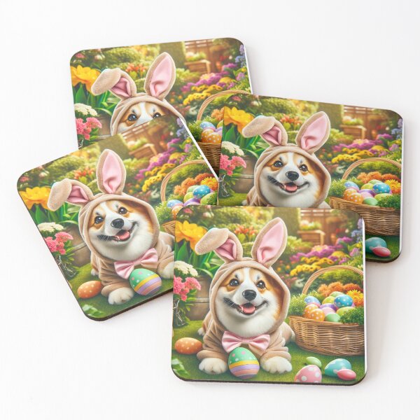 Item preview, Easter Corgi Dog in Bunny Outfit cute Greeting Card designed and sold by CritterManiaUK.