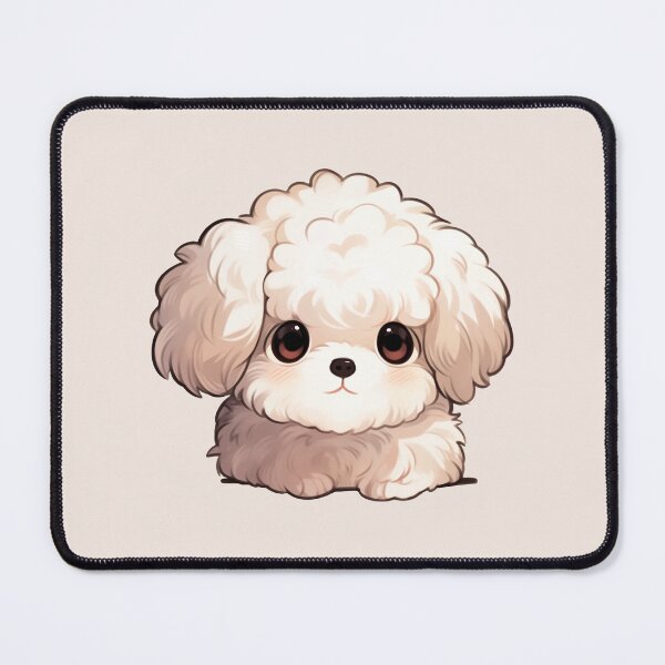 Item preview, Cute Kawaii Happy Dog Bichon Frise Puppy designed and sold by CozyKawaiiArt.