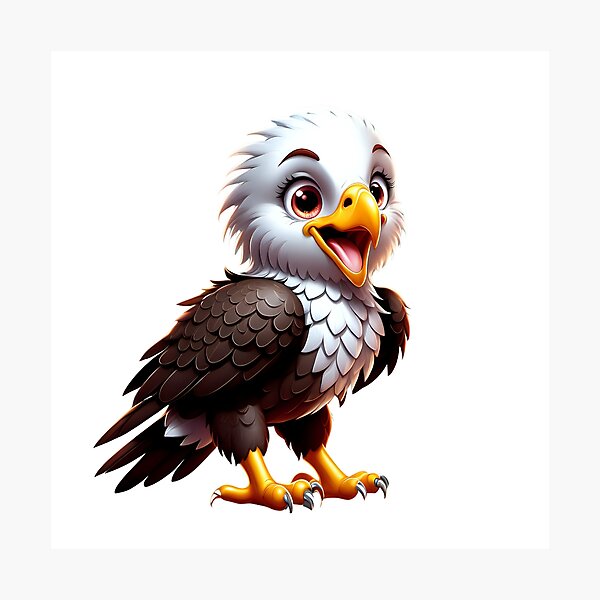 Item preview, Cute baby cartoon eagle designed and sold by Inspyralia.