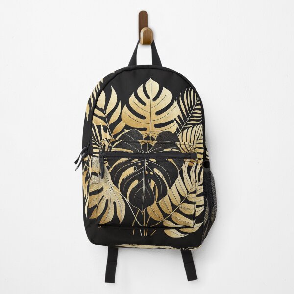 Item preview, Black and Gold Charm of Tropical Palm Leaves designed and sold by zzz888.