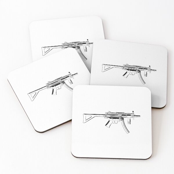 Item preview, MP5K SMG B&W Illustration Art designed and sold by GoldOrion.