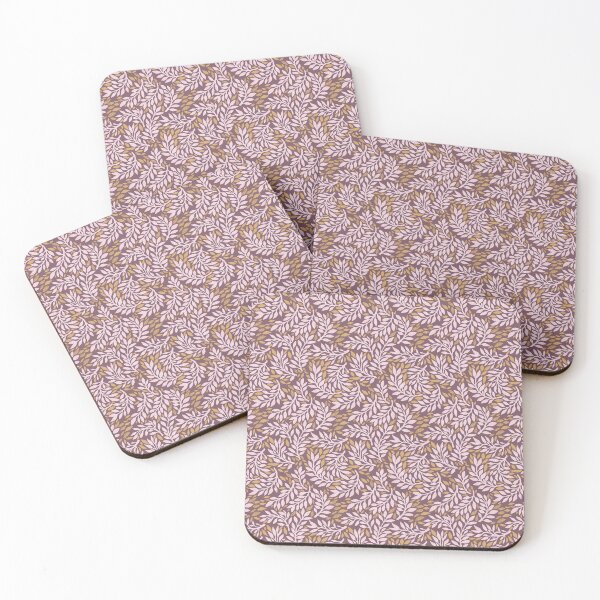 Item preview, Leaves Pattern in Pink, Tan and Deep Taupe designed and sold by KooKooRuz.