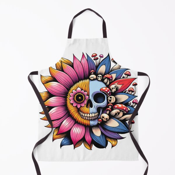 Item preview, Boho sunflower skulls, mushrooms, flowers designed and sold by Margival.