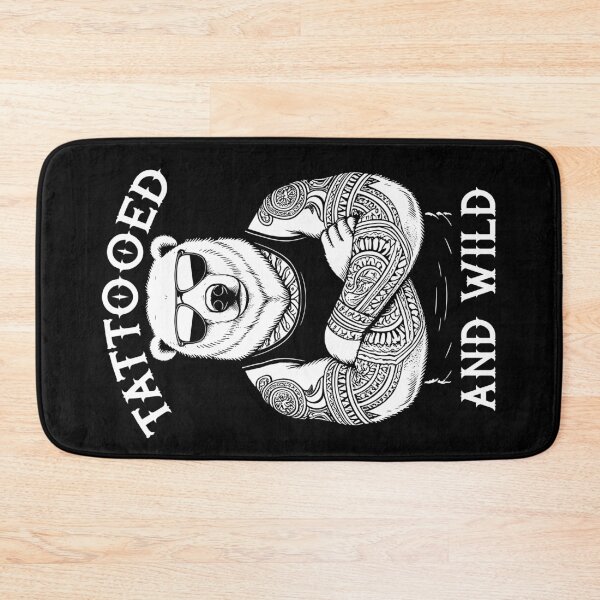 Item preview, Tattooed And Wild Funny Inked Polar Bear Animal Tattoo Lover designed and sold by GrandeDuc.