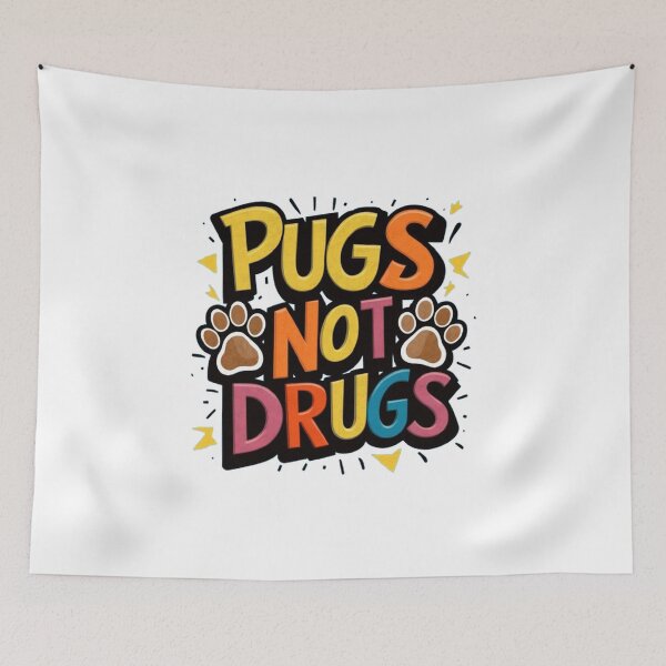 Item preview, Pugs not drugs ,Paws, not pills  ,gift idea  designed and sold by masteryStore.