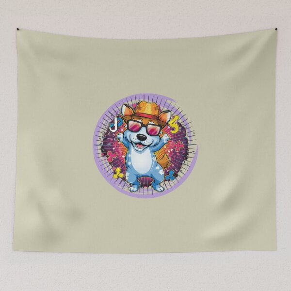 Item preview, little cheerful dog with glasses designed and sold by Moris-shop.