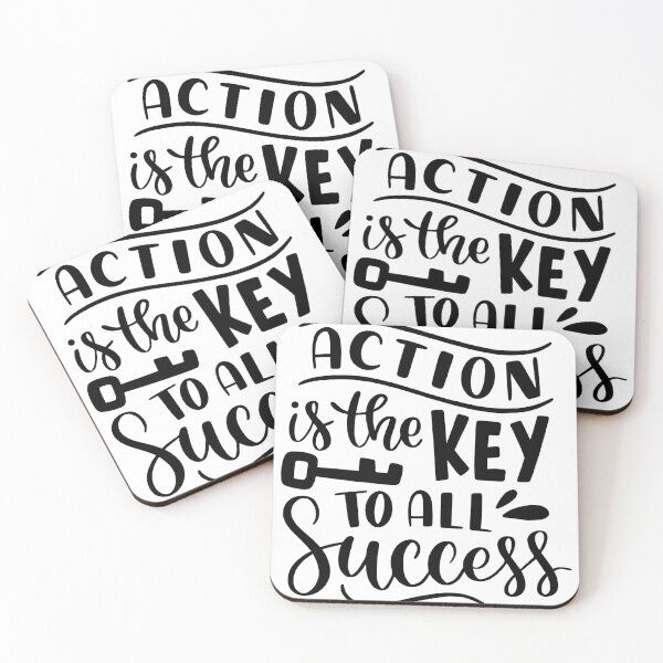 Item preview, Action is the Key to all Success designed and sold by Kubala Designs.