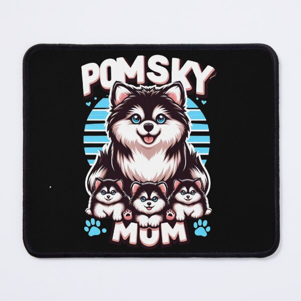Item preview, Pomsky Mom and Puppies Cute Dogs T-Shirt Design designed and sold by BattlefoxxEarth.