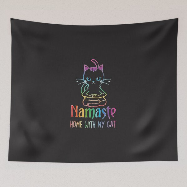 Item preview, Funny Namaste Home With My Cat Namastay Zen Kitty Introvert  designed and sold by K5yjqoSMtFx0.