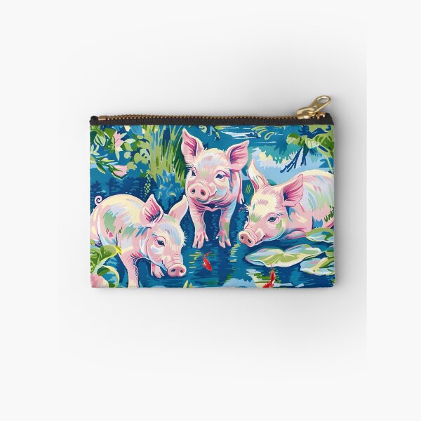 Item preview, Happy piglets in French country garden designed and sold by SophieClimaArt.