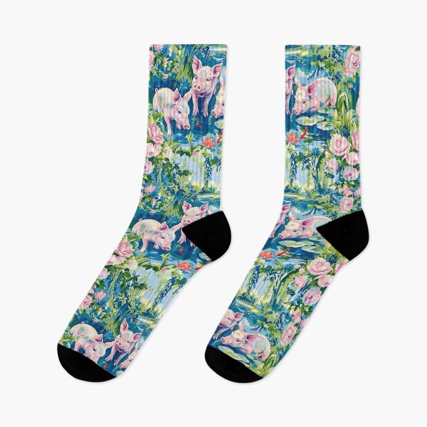 Item preview, Happy piglets in French country garden designed and sold by SophieClimaArt.