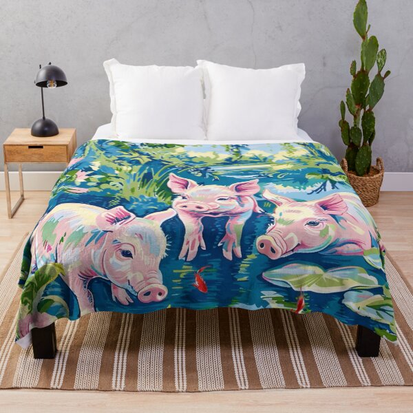 Item preview, Happy piglets in French country garden designed and sold by SophieClimaArt.