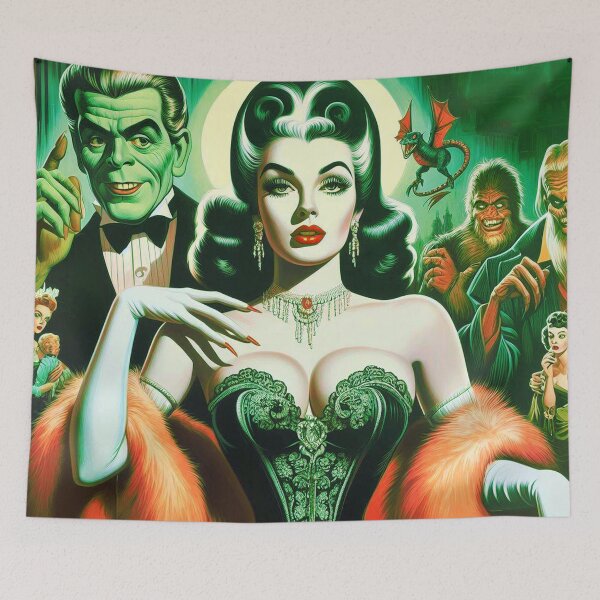 Item preview, Vintage Beauty Vampire Woman designed and sold by PulpVintage.