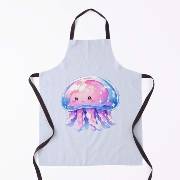 Item preview, Cute Kawaii Happy Jellyfish in Pink and Purple Pastel designed and sold by CozyKawaiiArt.