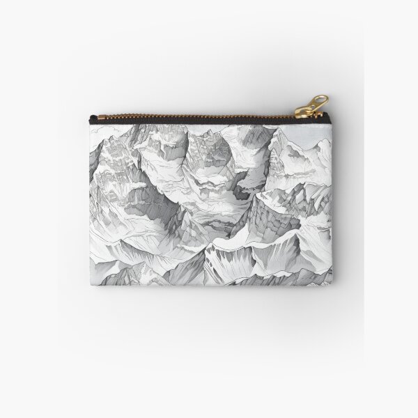 Item preview, Snowy Mountains Drawing designed and sold by NicolasGlowArt.