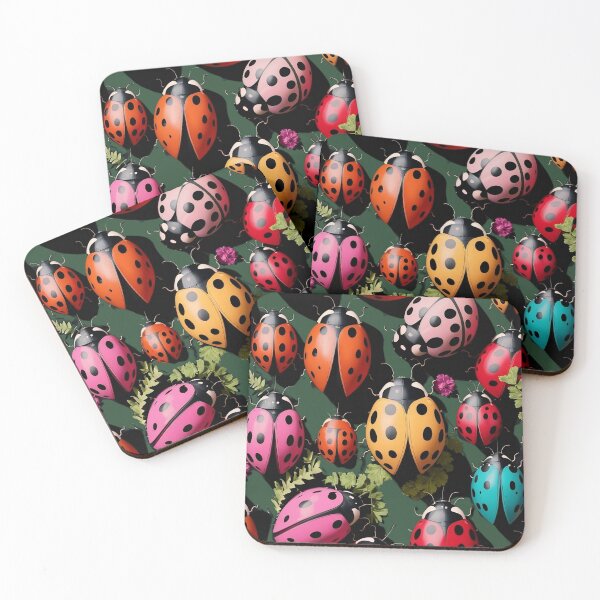 Item preview, Black and Red Ladybugs Ladybird Bugslovely designed and sold by DunuStore.