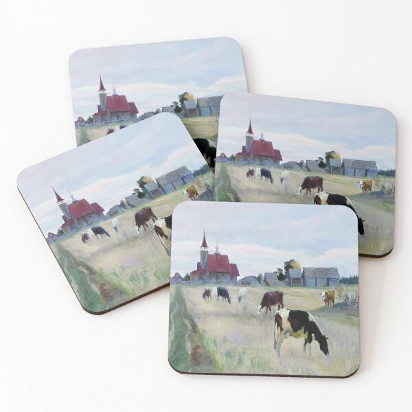 Item preview, Autumn Cows by Sergey Vinogradov designed and sold by tomorrowsart.