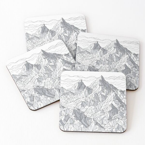 Item preview, White Mountains Pattern designed and sold by NicolasGlowArt.