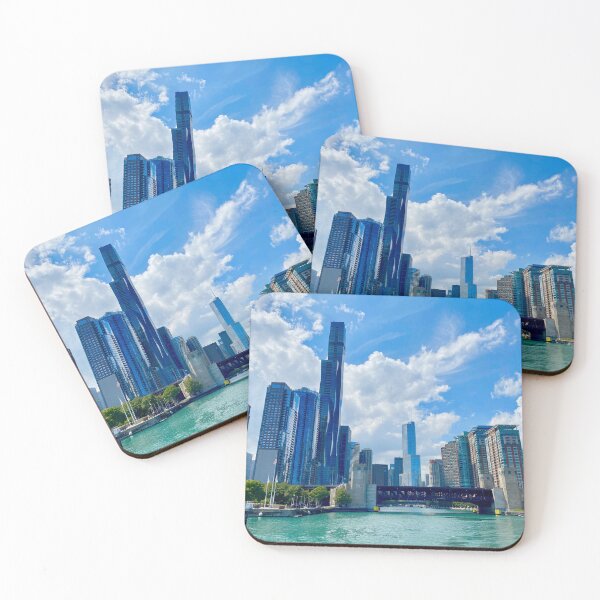 Item preview, Chicago River Skyline designed and sold by mamamur.
