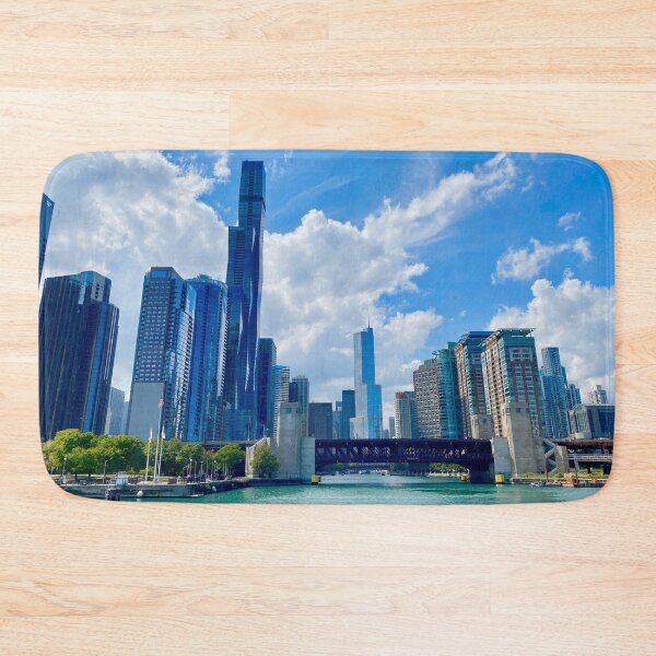 Item preview, Chicago River Skyline designed and sold by mamamur.