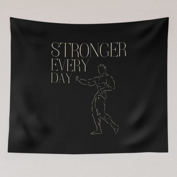 Item preview, Stronger every day - bodybuilder pose designed and sold by Weknes.