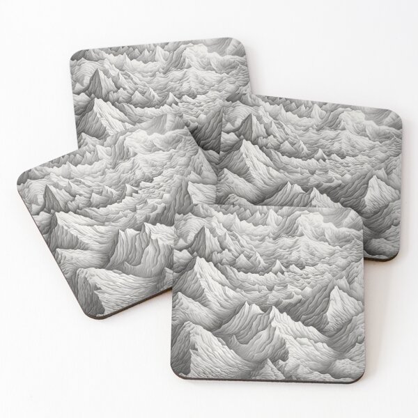Item preview, Abstract White Mountains designed and sold by NicolasGlowArt.