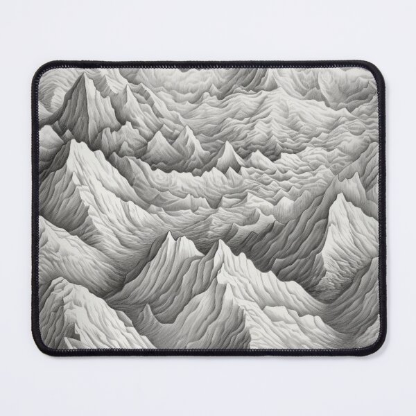 Item preview, Abstract White Mountains designed and sold by NicolasGlowArt.