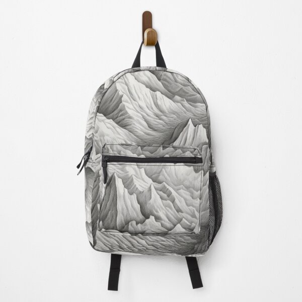 Item preview, Abstract White Mountains designed and sold by NicolasGlowArt.