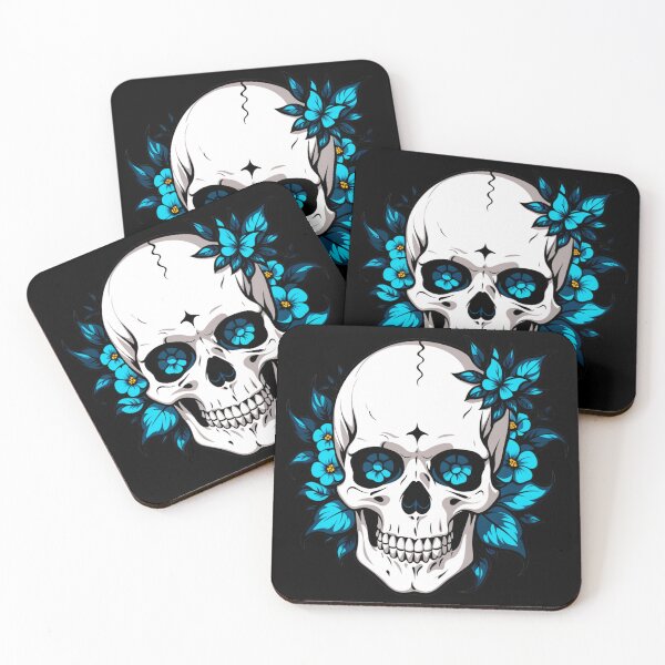 Item preview, A skull with flowers designed and sold by Sopilka.