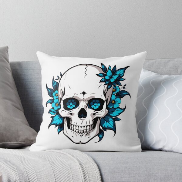 Item preview, A skull with flowers designed and sold by Sopilka.