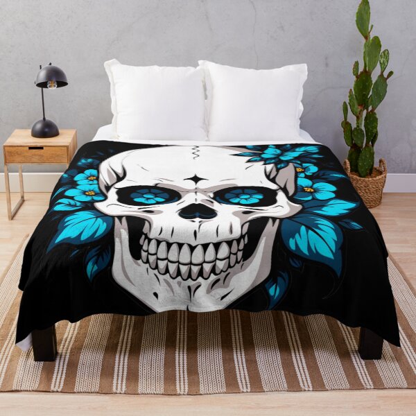 Item preview, A skull with flowers designed and sold by Sopilka.