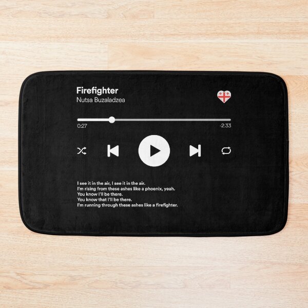 Item preview, Firefighter - Nutsa Buzaladze - Georgia - Eurovision 2024 - Media Player Mockup designed and sold by Vision-Tees.