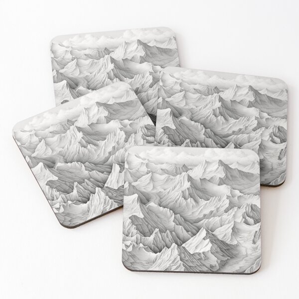 Item preview, Seamless White Mountains Pattern designed and sold by NicolasGlowArt.
