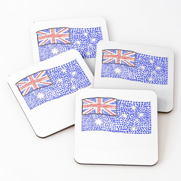 Item preview, Australian Flag (indigenous inspired art). designed and sold by Hope4thefuture by Joshua Barber .