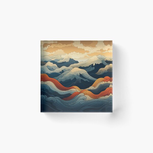 Item preview, Seamless Abstract Mountains Pattern designed and sold by NicolasGlowArt.