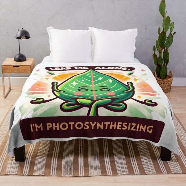 Item preview, Leaf Me Alone, I'm Photosynthesizing - Playful Nature Art designed and sold by Molecularmerch.