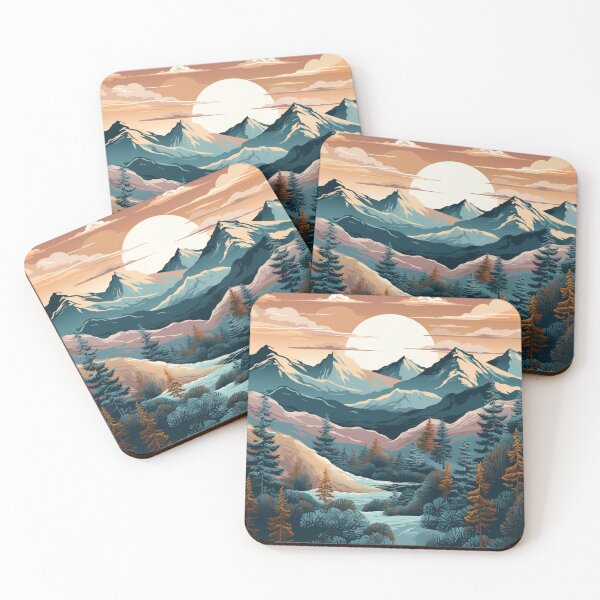 Item preview, Sunset In Mountains Pattern designed and sold by NicolasGlowArt.