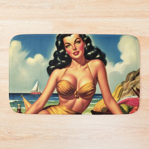 Item preview, Retro Beach Girl designed and sold by PulpVintage.