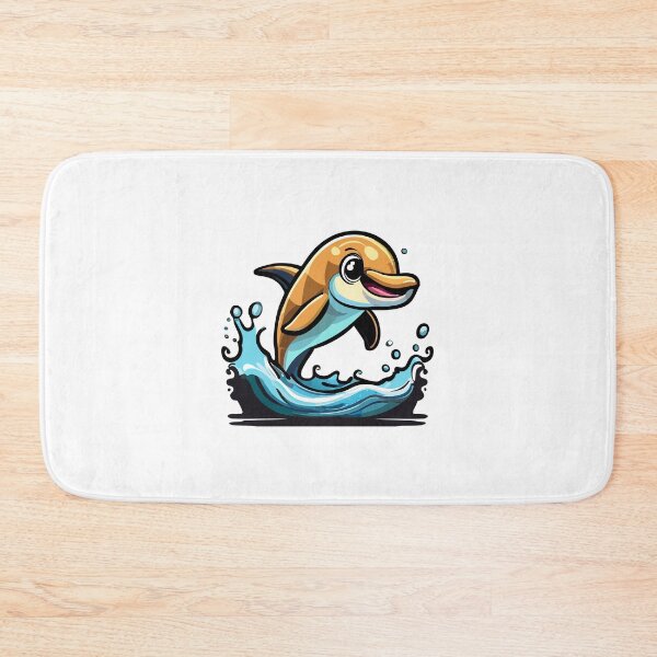 Item preview, Dolphin Smiling Happy Cute designed and sold by ArtPuffen.
