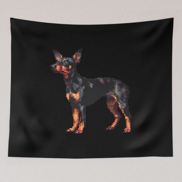 Item preview, 16-bit Pixel Art Manchester Terrier designed and sold by CUTEDOGGIEZ.