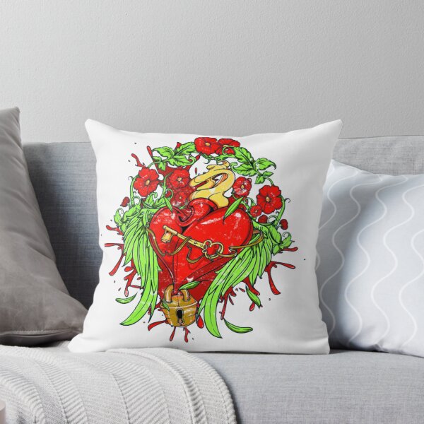 Item preview, Heart closed with padlock and surrounded by flowers designed and sold by OtherMoment.