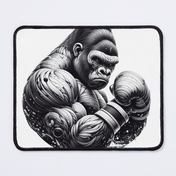 Item preview, Gorilla in the Ring: Brawny Boxing Art designed and sold by Martial-Art-23.