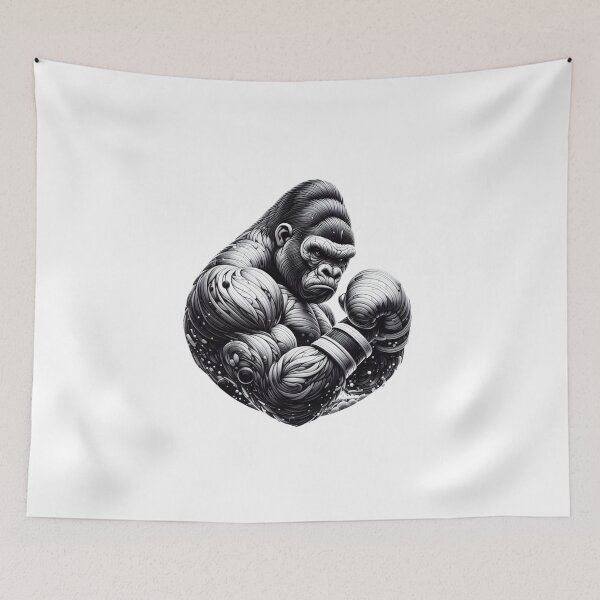 Item preview, Gorilla in the Ring: Brawny Boxing Art designed and sold by Martial-Art-23.