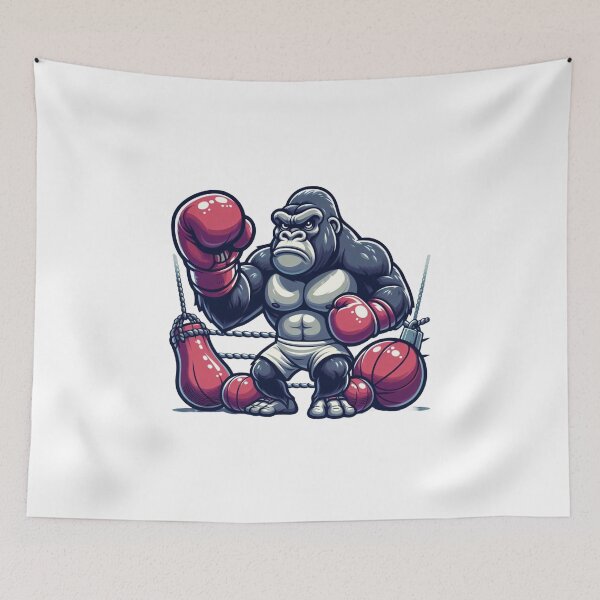 Item preview, Gorilla Fighter: Powerful Boxing Illustration designed and sold by Martial-Art-23.