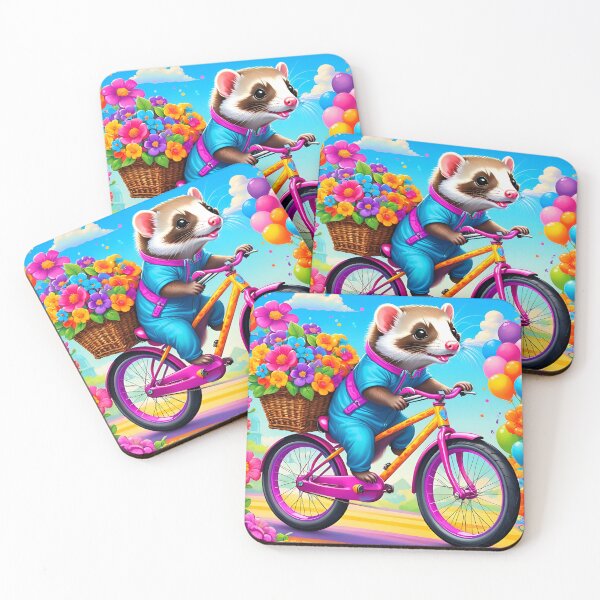 Item preview, "The Adventures of Fluffy the Bicycle-Riding Badger" designed and sold by MYTHIC PEEL STICKERS.