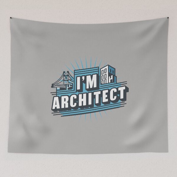 Item preview, Retro Design with Bridge and Building - I'm an Architect designed and sold by MaateoDesign.