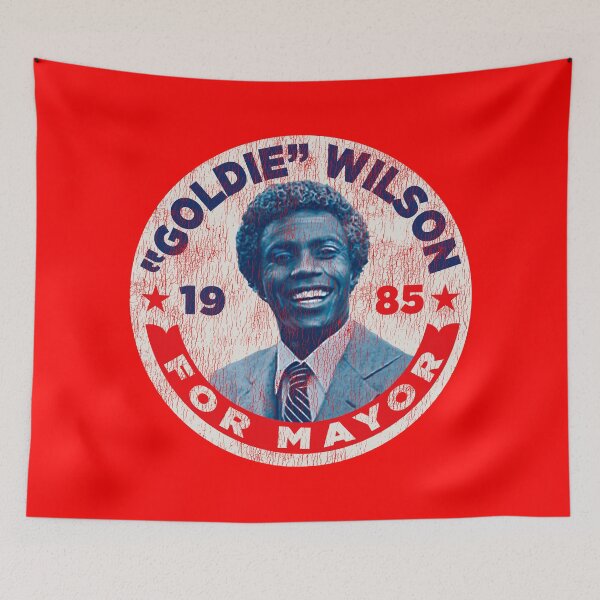 Item preview, Back To The Future Vote Goldie Wilson For Mayor Pin Worn designed and sold by Alema Art.