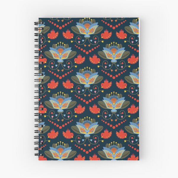 Aperçu de l'œuvre Jardin folklorique || Motif répétitif Scandi créée et vendue par Stacey Spivak.