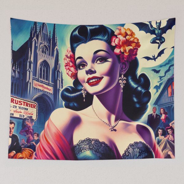 Aperçu de l'œuvre Pin-up vampire vintage créée et vendue par PulpVintage.
