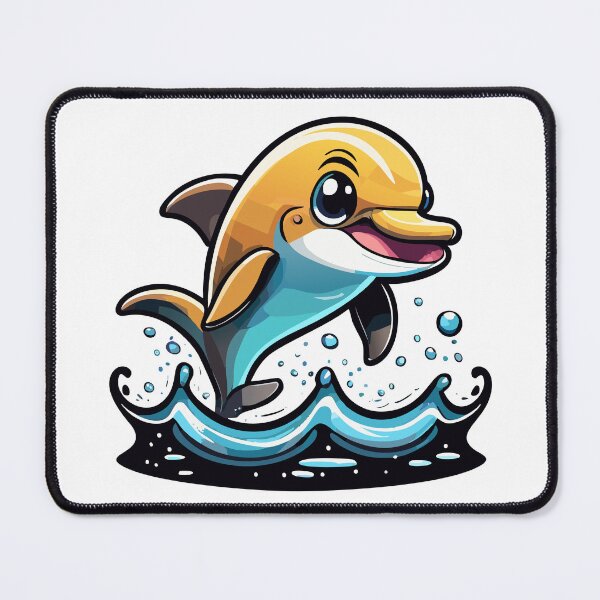 Item preview, Dolphin Smiling Happy Cute designed and sold by ArtPuffen.